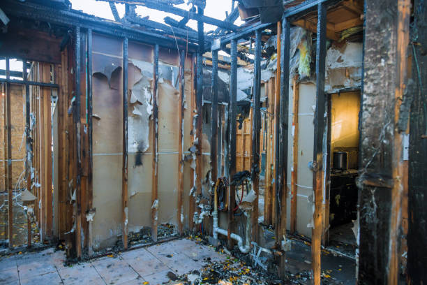 Professional Fire Damage Cleanup technician working in Braddock Heights, MD